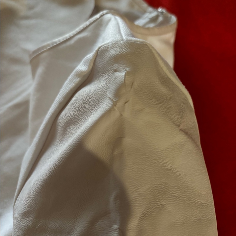 NWT BR Leather Sleeve Dress - Picture 10 of 11